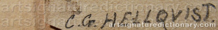 Signature by Carl Gustaf HELLQVIST