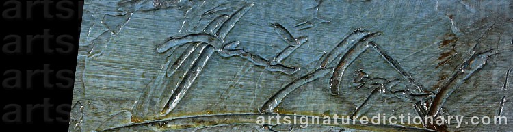 Authentic signature by Henrik ELNEGAARD on  artwork