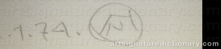 Authentic signature by Nicholas HONDROGEN on artwork