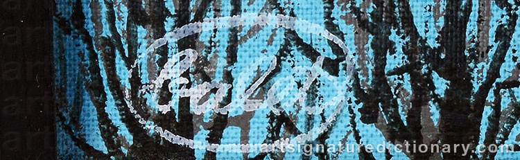 Authentic signature by Jan BALET on artwork