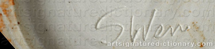 Authentic signature by Sven ‘Swen’ WEJSFELT on  artwork