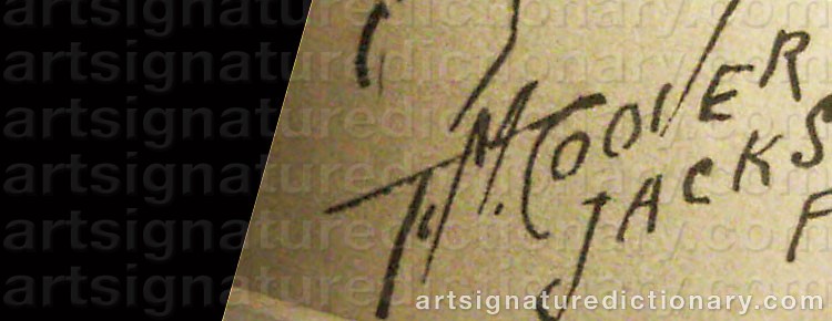 Authentic signature by F. M. COOVER on artwork