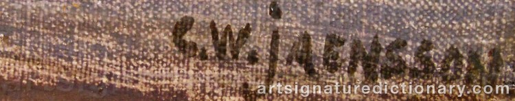 Signature by Carl Wilhelm JAENSSON
