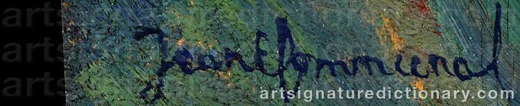 Authentic signature by Jean Joseph Ernest COMMUNAL on  artwork