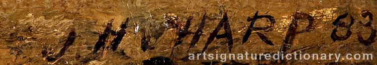 Authentic signature by Joseph Henry SHARP on Painting/Watercolour artwork