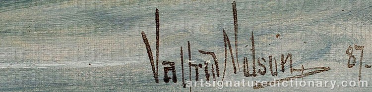 Signature by Valfrid NELSON