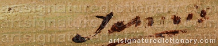 Authentic signature by Edmond Victor JAMOIS on  artwork