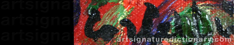 Authentic signature by Edgardo CORBELLI on  artwork