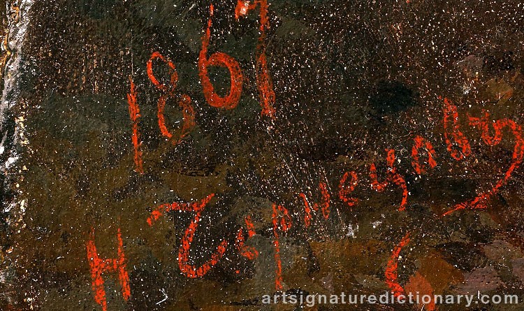 Authentic signature by Nikanor Grigorevic TSCHERNEZOFF on  artwork