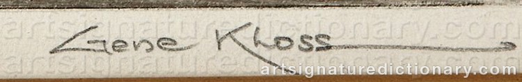 Authentic signature by Gene KLOSS on Drawing/Graphic/Print artwork