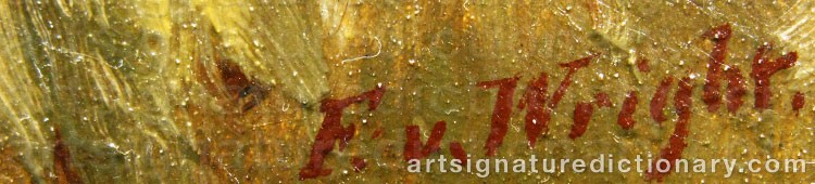 Signature by Ferdinand Von WRIGHT