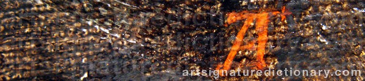 Authentic signature by Carl August THOLANDER on  artwork