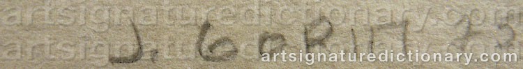 Authentic signature by Jean Albert GORIN on artwork