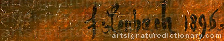 Signature by Franz Seraph Von LENBACH