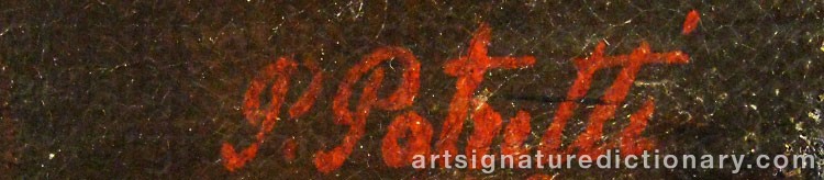 Authentic signature by P. PATRETTI on  artwork