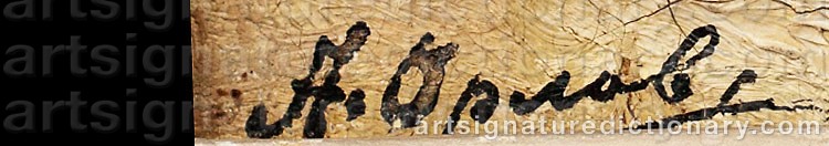 Authentic signature by Alexandre Grigorievich ORLOV on artwork