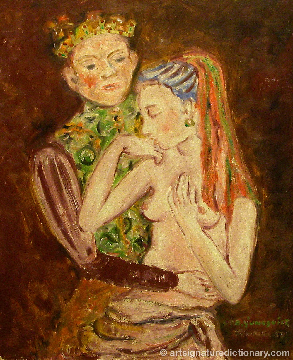 Close-up details showing Birger LJUNGQUIST signature forgery characteristics