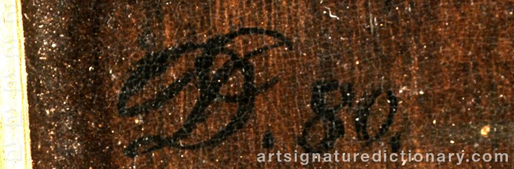 Authentic signature by David JOHNSON on Painting/Watercolour artwork