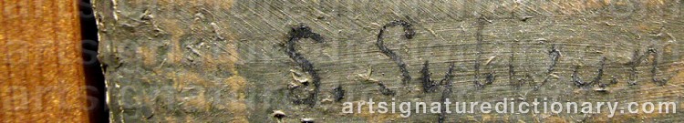 Authentic signature by Susanne SYLWAN on artwork