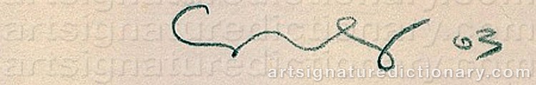 Authentic signature by George CONDO on Painting/Watercolour artwork