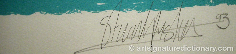 Authentic signature by Stuart FISHER on  artwork