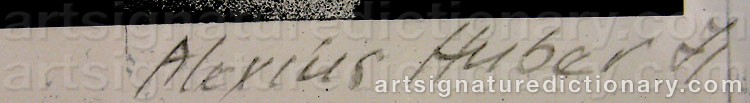 Signature by Alexius HUBER