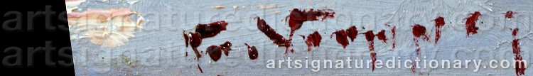 Authentic signature by Charles VIONNET on artwork