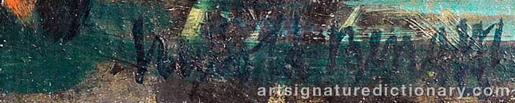 Authentic signature by Harold T. BENGEN on  artwork