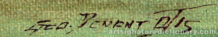 Authentic signature by George Demont OTIS on Painting/Watercolour artwork