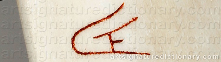 Authentic signature by Gunnar (Sami Artist) EDHOLM on Other artwork