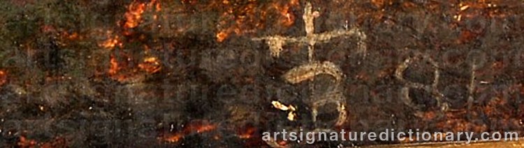 Authentic signature by Thomas J. BANKS on  artwork