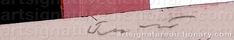 Authentic signature by Truls MELIN on Painting/Watercolour artwork