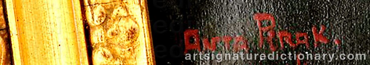 Authentic signature by Anta (Sami Artist) PIRAK on  artwork