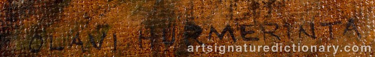 Authentic signature by Olavi HURMERINTA on artwork