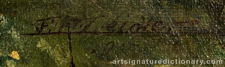 Authentic signature by F. R. ZEIDLER on Painting/Watercolour artwork