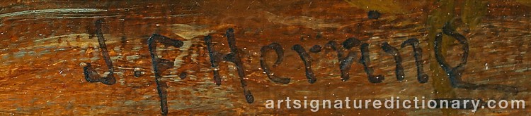Signature by John Frederick The Younger HERRING