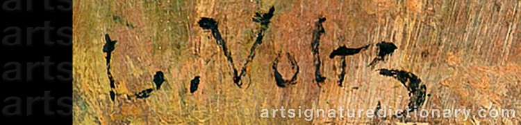 Authentic signature by Ludwig Gustav VOLTZ on Painting/Watercolour artwork