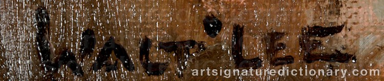 Authentic signature by Walt LEE on Painting/Watercolour artwork