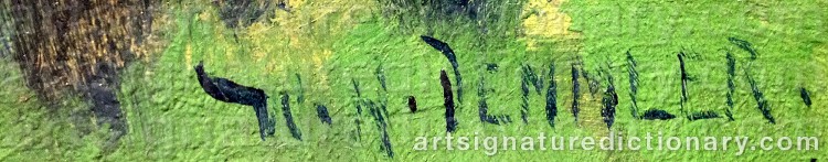 Authentic signature by Willy Hugo DEMMLER on Painting/Watercolour artwork