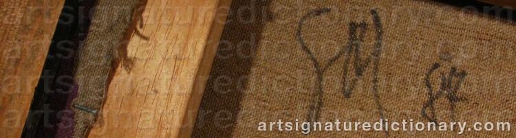 Authentic signature by Stephen MUELLER on Painting/Watercolour artwork