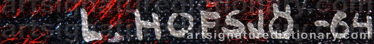 Authentic signature by Lars HOFSJÖ on  artwork