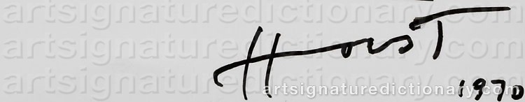 Authentic signature by Horst P. HORST on artwork