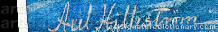Signature by Axel HILLESTRÖM