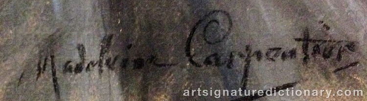 Authentic signature by Madeleine CARPENTIER on Painting/Watercolour artwork