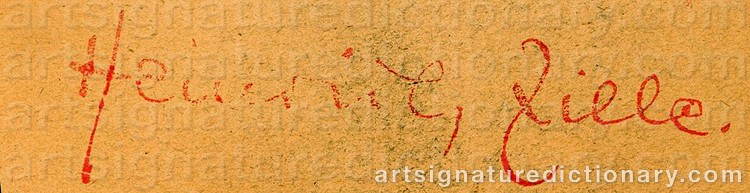 Authentic signature by Heinrich ZILLE on  artwork