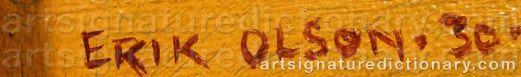 Signature by Erik OLSON