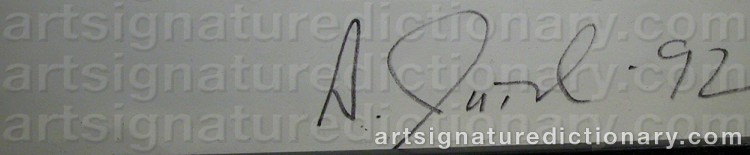 Authentic signature by Donald JUDD on  artwork