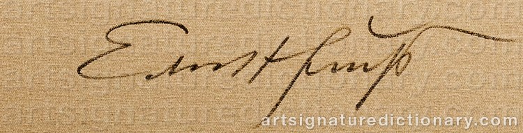 Signature by Ernst FUCHS