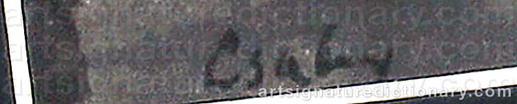Authentic signature by Joseph CSAKY on  artwork
