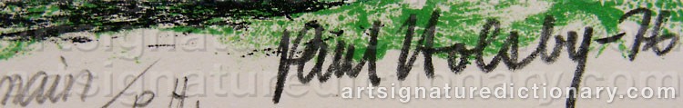 Signature by Paul HOLSBY